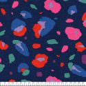 Tissu jersey Animal Mark fond bleu Nerida Hansen