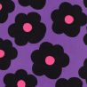 Tissu popeline Big flower fond violet Nerida Hansen
