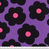 Tissu popeline Big flower fond violet Nerida Hansen
