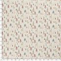 Tissu coton forêt glitter fond blanc cassé 