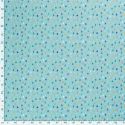 Tissu coton minis sapins fond menthe