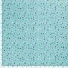 Tissu coton minis sapins fond menthe