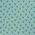 Tissu coton rennes fond menthe 
