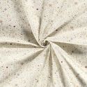 Tissu coton ciel étoilé glitter fond blanc cassé