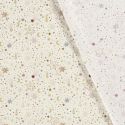 Tissu coton ciel étoilé glitter fond blanc cassé