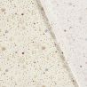 Tissu coton ciel étoilé glitter fond blanc cassé