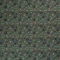 Tissu coton feuillage glitter fond vert mousse