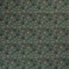 Tissu coton feuillage glitter fond vert mousse