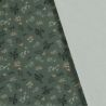 Tissu coton feuillage glitter fond vert mousse