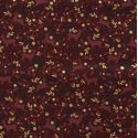Tissu coton rennes glitter fond bordeaux