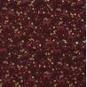 Tissu coton rennes glitter fond bordeaux