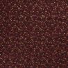 Tissu coton rennes glitter fond bordeaux