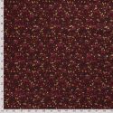Tissu coton rennes glitter fond bordeaux