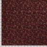 Tissu coton rennes glitter fond bordeaux