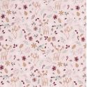 Tissu cadeaux et rennes glitter fond rose