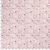 Tissu cadeaux et rennes glitter fond rose