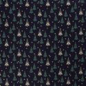 Tissu coton sapin glitter fond bleu marine 