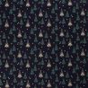 Tissu coton sapin glitter fond bleu marine 