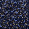 Tissu coton rennes glitter fond bleu marine