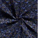 Tissu coton rennes glitter fond bleu marine