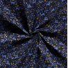 Tissu coton rennes glitter fond bleu marine