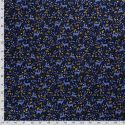 Tissu coton rennes glitter fond bleu marine