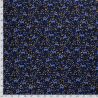 Tissu coton rennes glitter fond bleu marine