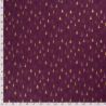 Tissu forêt de sapins glitter fond bordeaux 