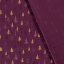 Tissu forêt de sapins glitter fond bordeaux 
