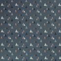 Tissu coton sapin glitter fond gris foncé 