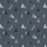 Tissu coton sapin glitter fond gris foncé 