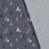 Tissu coton sapin glitter fond gris foncé 
