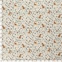 Tissu coton la forêt fête noël fond blanc