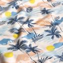 Tissu jersey palmiers fond blanc cassé