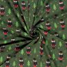 Tissu French Terry Casse-noisettes fond vert 