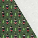 Tissu French Terry Casse-noisettes fond vert 