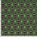 Tissu French Terry Casse-noisettes fond vert 