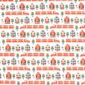 Tissu sweat Christmas trains fond blanc