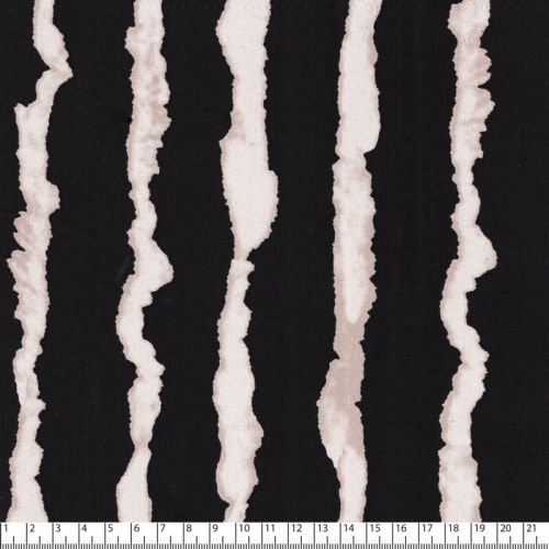 Tissu twill viscose vagues sable fond noir Tissu twill viscose vagues sable fond noir