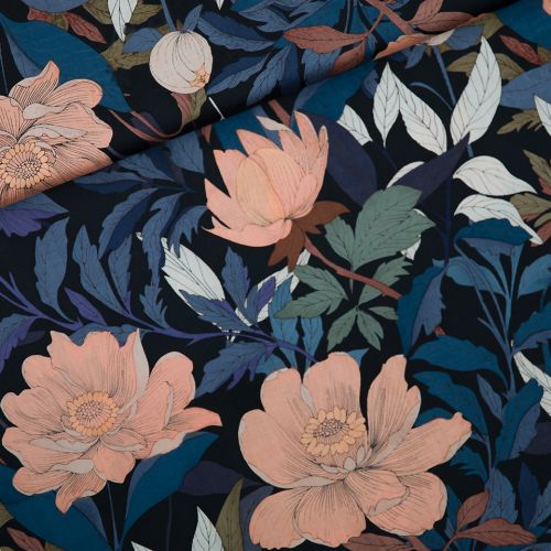 Tissu viscose rayonne satin Pasture Rose Tissu viscose rayonne satin Pasture Rose