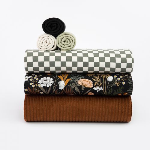 Tissu French Terry Evening Meadow noir See You at Six Tissu French Terry Evening Meadow noir See You at Six