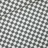 Tissu French Terry Checkers See You at Six 